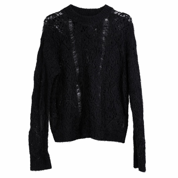 Zara Sweaters - Zara Black Wool Open Knit Women's Sweater
